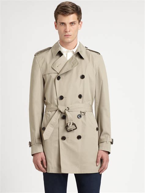 burberry brit double breasted trench mens coat